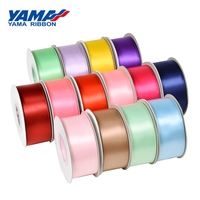 YAMA 25 jardów/rolka dwustronna satynowa wstążka 6 9 13 16 25 38 mm jednokolorowe wstążki na ręcznie robione rękodzieło na prezenty dekoracje ślubne 6